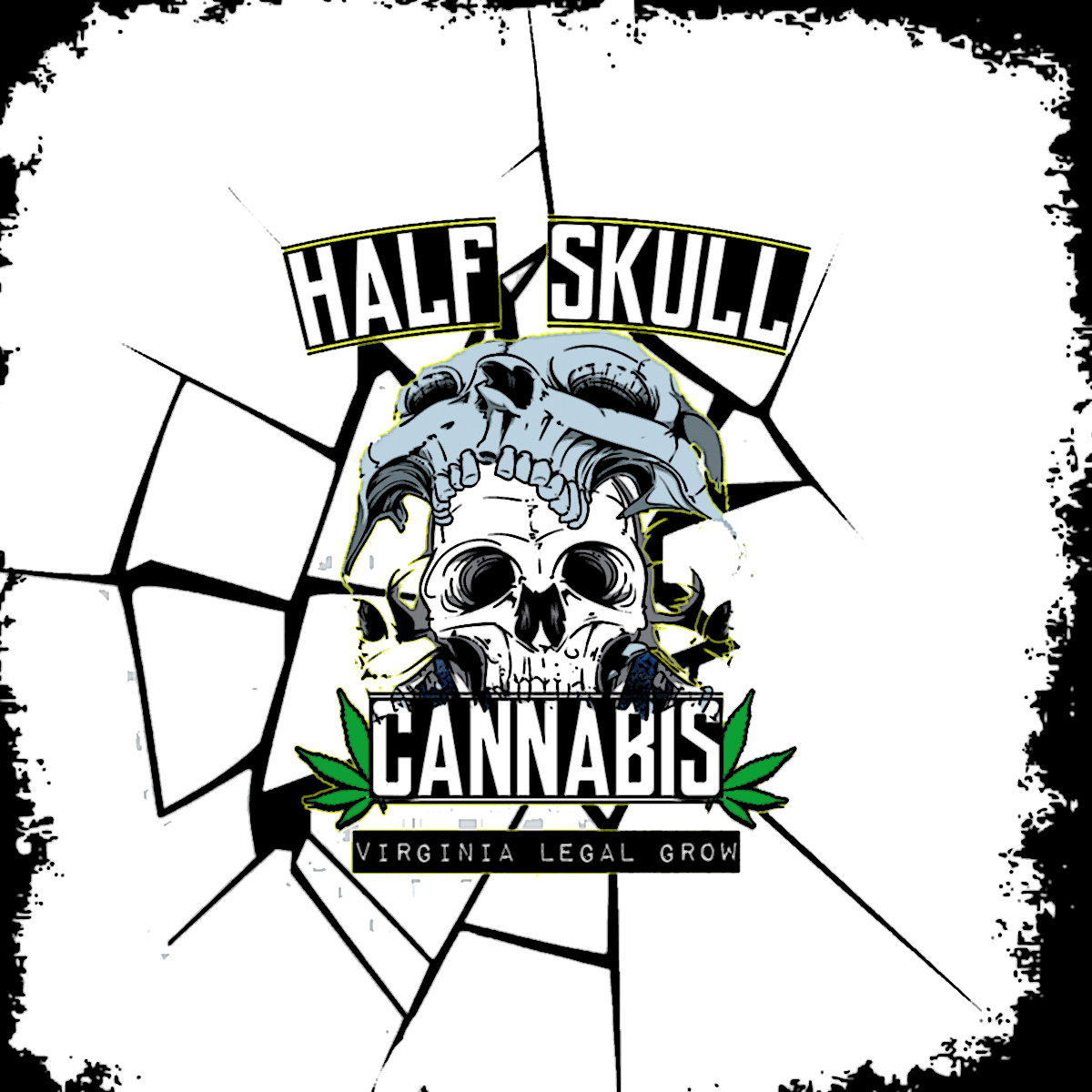 Logo Half Skull Cannabis